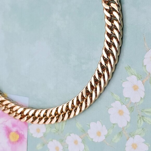 Bold Rose Gold Plated Cuban Chain Necklace – 60cm Premium Design, XPNL0095 - Picture 11 of 12